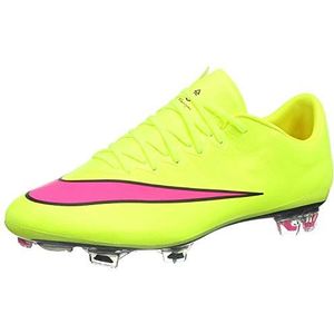 NIKE Mercurial Vapor X Fg voetbalschoen voor heren, Geel Volt Hyper Roze Zwart 760, 43 EU