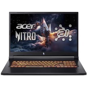 Acer Nitro V 17 AI (ANV17-41-R98D) Gaming Laptop, 16 Tops, 17"" FHD IPS 144Hz Display, AMD Ryzen 7 260, 16 GB RAM, 1 TB SSD, NVIDIA GeForce RTX 5060, Windows 11, QWERTY Tastatur, schwarz