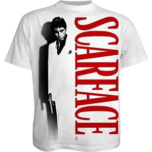 Scarface - Shadow - T-shirt met print op de voorkant wit, Zwart, XL