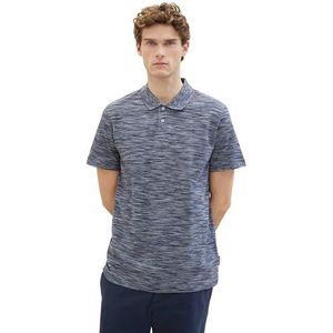 TOM TAILOR Poloshirt voor heren, 35058 - Foggy Blue Spacedye Pique, XL