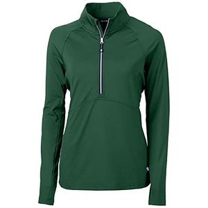 Cutter & Buck Women's Long Sleeve Adapt Eco Knit Half Zip Pullover, Hunter, L