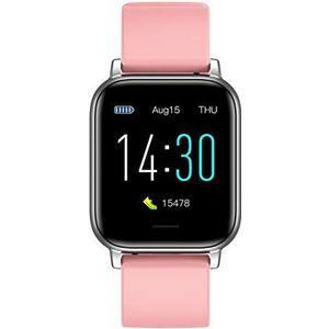 HiClothbo Uniseks activiteitentracker horloge (roze), SpO2-meting, hartslag, 1,3 inch AMOLED-display, GPS, waterbestendigheid ATM, 250 mm, roze