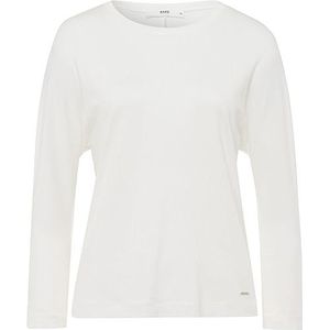 BRAX Dames Style Charlene Viscose Mix-Cleanes shirt met lange mouwen in herfstkleuren tuniekshirt, off-white, 44