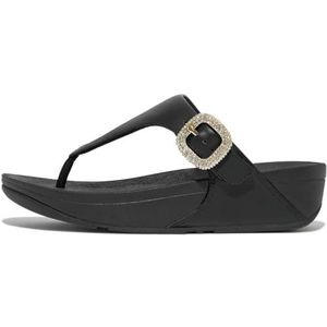 Fitflop Lulu sandalen met kristallen gesp voor dames, Zwart, 38 EU