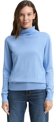 Tom Tailor - Turtleneck - Effen - Regular Fit - Katoen- en Viscosemix