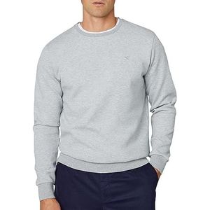Hackett London Dubbel gebreid sweatshirt voor heren, Grijs (lichtgrijs Marl), XL