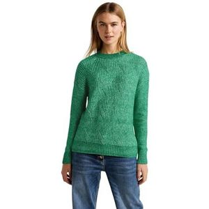 Cecil Fancy Pattern Pullover, Bright Green Melange, L