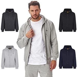 Iron Mountain Heren teruggewonnen garen Eco vriendelijke Anti Pil Zachte Fleece Flexibele Comfortabele Werkkleding Zip Hooded Hoodie Top Sweater, Lichtgrijs Marl, X-Large