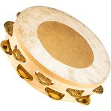 Meinl Percussion AE-MTAH2B Handtambourine, Artisan Edition, 25,4 cm (10 inch) diameter met vacht en messing klemmen, naturel