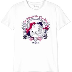 Disney We Mermaid for Each Other GIDLITLTS001 T-shirt voor kinderen, wit, maat 06 jaar, Wit, 6 Jaren