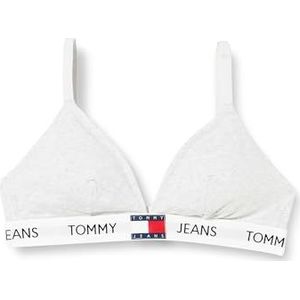 Tommy Jeans Gewatteerde driehoek voor dames (Ext maten) Ice Grey Heather XXL, Ice Grey Heather, XXL