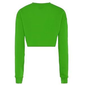 Mymo Athlsr Trui met lange mouwen voor dames van 100% polyester met ronde hals SAFTIGE GROEN maat S, Sappig groen, S