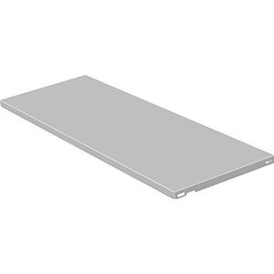 DIY element stalen planken - plank voor wandrail en Pro-plankdrager - 800 x 300 mm, staal, wit, 2 stuks.