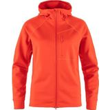 Fjällräven - Abisko Grid Fleece Hoodie - Lang Shirt - Oranje