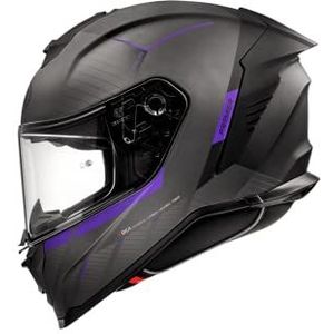 Premier Helm Hyper, Donker Grijs Met Violet Profielen, XXL, Unisex