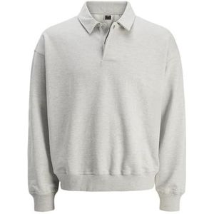 Jack & Jones Jcoconcrete Polo Sweat, lichtgrijs gem., S