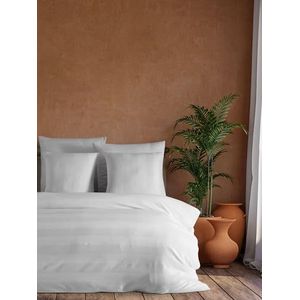 Nuit Des Rêves Double Quilt Cover Set (200 x 200 cm), Wit, 70% katoen/30% polyester | 2 kussenslopen (80 x 80 cm) | Machine wasbaar, elegante knoopsluiting