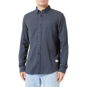 JACK & JONES Heren Jprblubrook Solid Twill Shirt L/S Vrijetijdshemd, zwart zand/fit: comfort fit, L