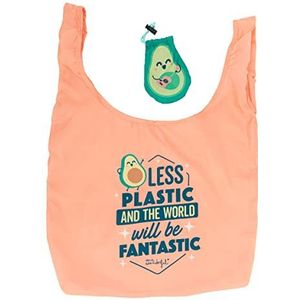 Mr. Wonderful - Opvouwbare boodschappentas avocado - Less plastic and the world will be fantastic, Violeta, Hedendaags