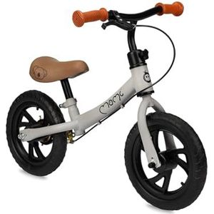 Momi Breki Loopfiets voor meisjes en jongens vanaf 3 jaar, grijs, standaard