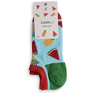 Livoni Summer Fruits sokken, laag, 39-42, meerkleurig, M