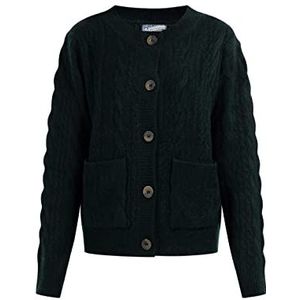 baradello Gebreid damesvest met knopen 39425096-BA01, donkergroen, XL/XXL, donkergroen, XL/XXL