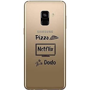 Zokko Beschermhoes voor Galaxy Note 9 Pizza Netflix Dodo – zacht, transparant, inkt wit