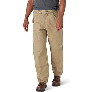 Wrangler Mannen Tough Layers Relaxed Fit Canvas Pant Work Utility, Rock Khaki, 42W / 32L