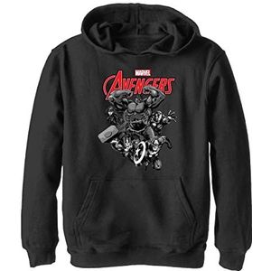Marvel Jongens-klassieke Avengers hoodie, zwart, M, zwart, M