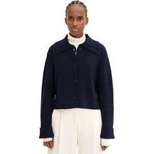 TOM TAILOR Denim Dames cardigan gebreide jas 1035894, 10668 - Sky Captain Blue, S