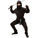 Widmann - Ninja-kostuum voor kinderen, jas met kap, broek, riem, masker, arm- en beenbanden, themafeest, carnaval