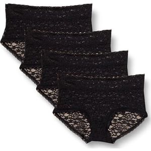 Amazon Essentials 4-Pack Lace Stretch Hipster Panty, Zwart- M