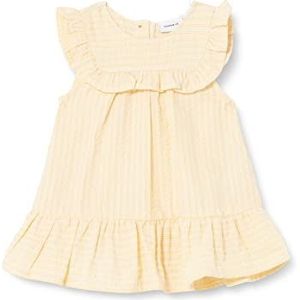 NAME IT Baby Girls NBFFERILLE SS Dress Jurk, Misted Yellow, 56, Misted Yellow, 56 cm