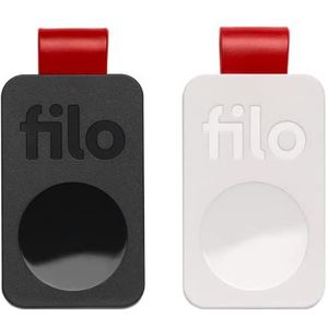 Filo Dag 2023 Vind sleutels, vind je portemonnees via de bijgewerkte app augustus 2022. Origineel cadeau voor dames en heren. Krachtig geluid. 1 wit + 1 zwart. Made in Italy
