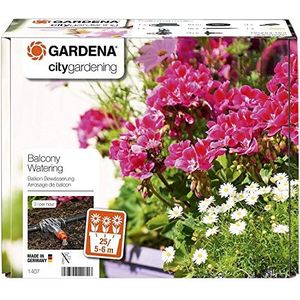 Gardena city gardening set voor balkonbesproeiing: set voor het volautomatisch besproeien tot 6 bloembakken, 13 programma's (1407-20)