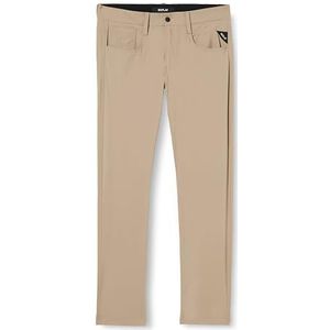 Replay Anbass Hyperflex Hybrid Herenbroek, slim fit, 597 kaki, 34W / 30L