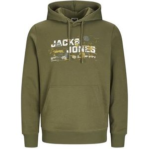 Jack & Jones Jcooutdoor Logo Sweat Hood Sn, cypress, L