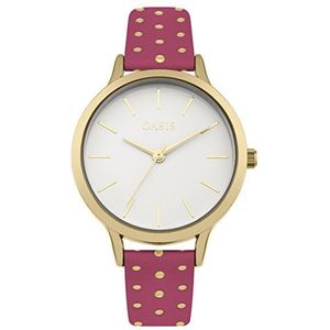 Oasis Dames datum klassiek kwarts horloge met PU armband B1600