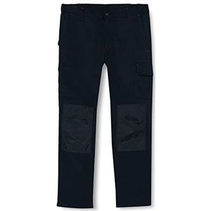 U-Power werkbroek voor heren, cargobroek met elastische taille, met zakken voor kniebeschermers, meerdere zakken, comfortabele stof, duurzame buitenkleding voor zwaar gebruik - Deep Blue 60