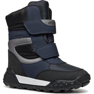Geox J Trekkyup Boy B ABX sneeuwlaarzen voor kinderen, Navy Zilver, 39 EU