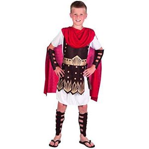 Boland - Gladiator kinderkostuum, set met tuniek, arm- en beenbescherming, strijder, ridder, carnaval, themafeest