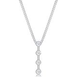 Diamore Damesketting met hanger, 925 sterling zilver, diamant, 450, Diamant,