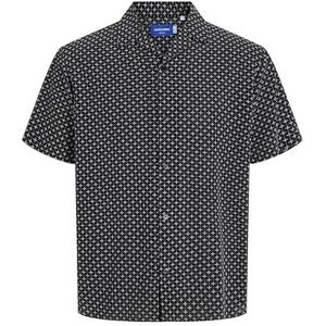 Shirt - Dobbystof - Korte Mouwen - Relaxte Pasvorm - 100% Katoen