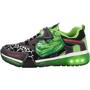 Geox J Bayonyc Boy Sneakers voor jongens, zwart/groen, 33 EU