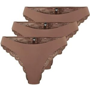 Only - ONLCHLOE LACE BRAZIL - Slip - Cognac - 3-Pack