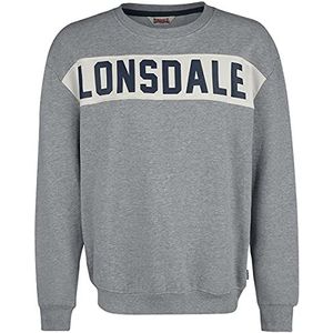 Lonsdale London Hethersett sweatshirt voor heren, Marl Grey, XXL