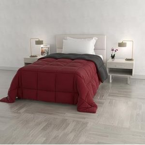 Italian Bed Linen Elegante winterdekbed, microvezel, bordeaux/donkergrijs, 220 x 260 cm