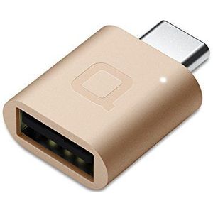 Nonda USB Type C naar USB 3.0-adapter, Thunderbolt 3 naar USB-adapter, aluminium met indicator-led voor MacBook Pro 2019/2018, MacBook Air 2018, Pixel 3, Dell XPS en meer Type-C-apparaten (goud)