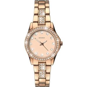 Sekonda Vrouwen Quartz Horloge met Rose Gold Dial Analoge Display en Rose Gold Alloy Armband 2034.27, Rosegoud/Rosegoud, Armband