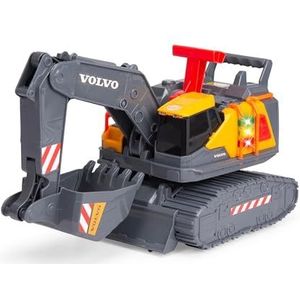 Dickie Toys - Volvo graafmachine Power Excavator (30 cm) - speelgoedgraafmachine voor kinderen vanaf 3 jaar met vrijloop, hendelbediening, licht en geluid, geschikt als zandspeelgoed, incl. batterijen